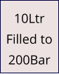 10Ltr Filled to 200Bar